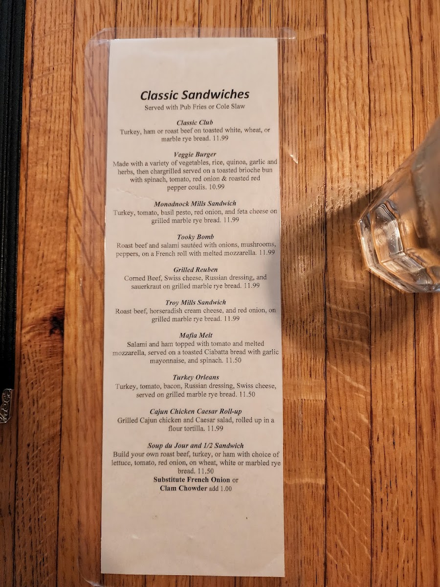 Tooky Mills Pub Menu - Image 3