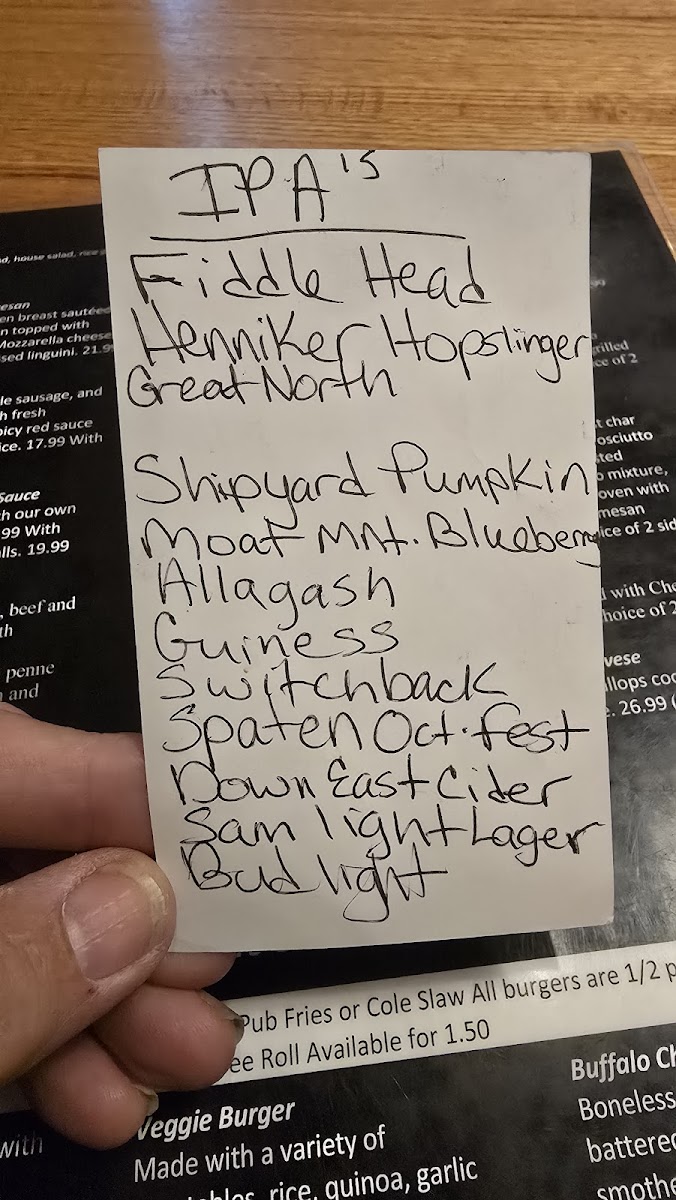 Tooky Mills Pub Menu - Image 4